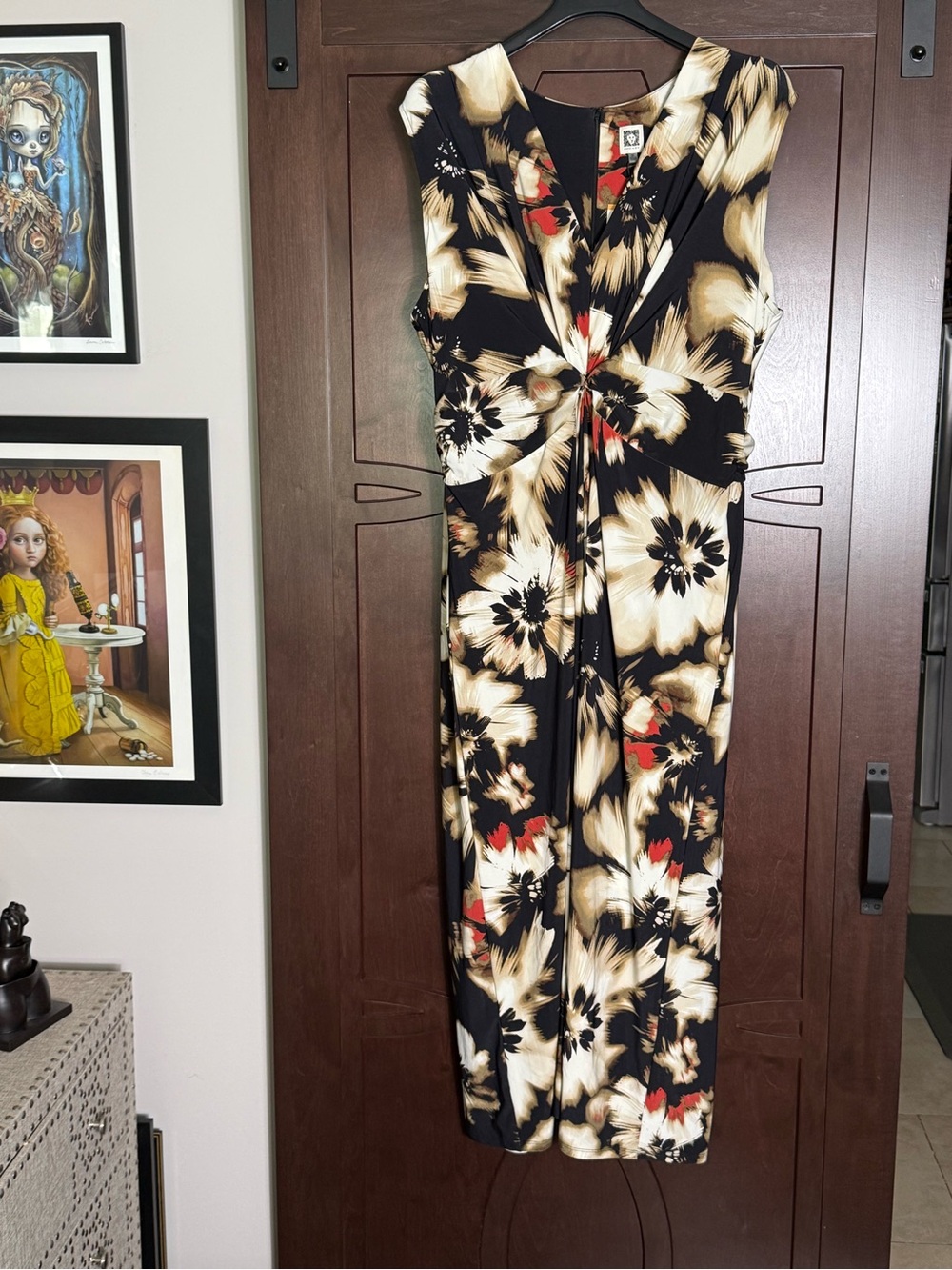 Anne Klein Sleeveless Twist-Front Maxi Dress. Plus Size. NWT